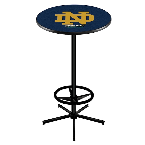 Holland Bar Stool Co 42" Black Notre Dame (ND) Pub Table L216B4236ND-ND - main